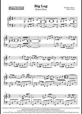 Free Big Log by Robert Plant sheet music | Download PDF or print on  MuseScore.com