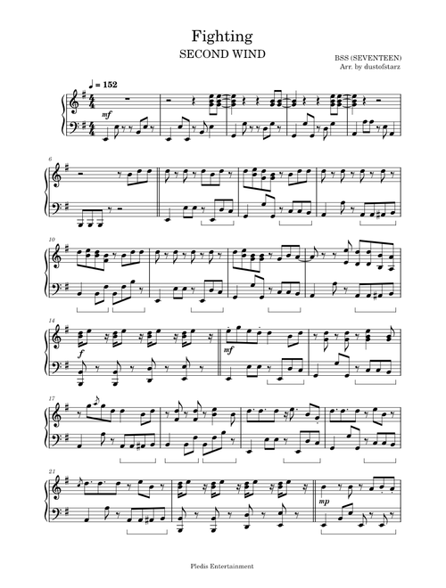 svt piano sheet music by amyvd002 | Play, print, and download in