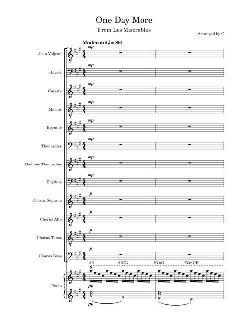 One Day More (from Les Miserables) – Alain Boublil and Claude-Michel Schönberg