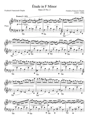 Frédéric Chopin: Étude in G-sharp minor, Op.25 No.6, Frédéric Chopin: Étude in G-sharp minor, Op.25 No.6,