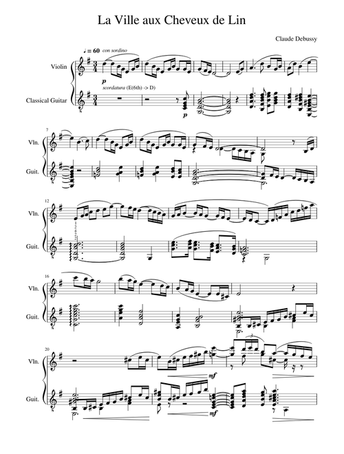 La Ville aux Cheveux de Lin (A Girl with Flaxen Hair) - Debussy