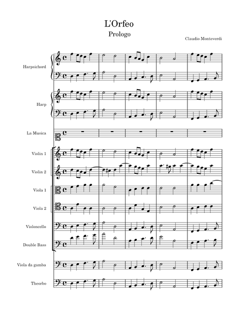 Claudio Monteverdi - L'Orfeo: Prologo