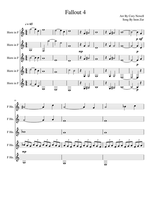 Fallout 4 Horn Quartet WIP