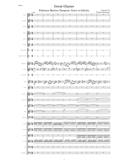 Great Glacier (Pokémon Mystery Dungeon: Gates to Infinity) - Transcribed Score