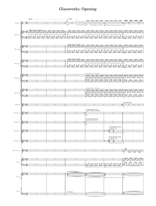 Glassworks: Opening | Front Ensemble Etude
