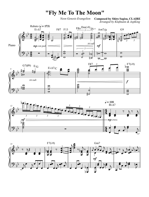 Fly Me To The Moon (Neon Genesis Evangelion) — Shiro Sagisu, CLAIRE