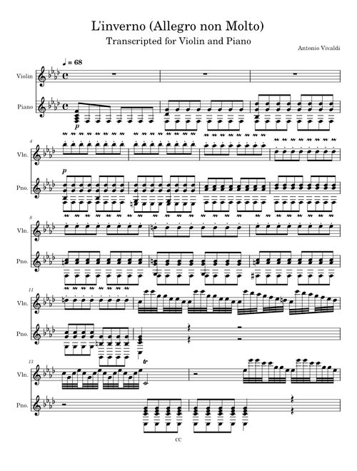 Concerto No. 4 in F minor, Op. 8, RV 297, "Winter" (L'inverno) – Antonio Vivaldi L'inverno (Mov.1)