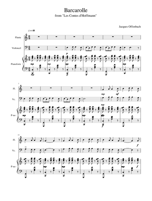 Barcarolle J Offenbach