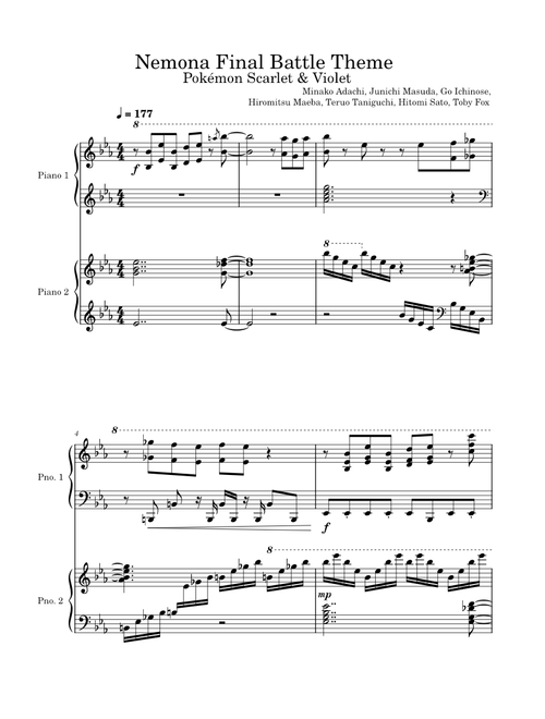 Nemona Final Battle Theme – Minako Adachi, Junichi Masuda, Go Ichinose, Hiromitsu Maeba, Teruo Taniguchi, Hitomi Sato, Toby Fox