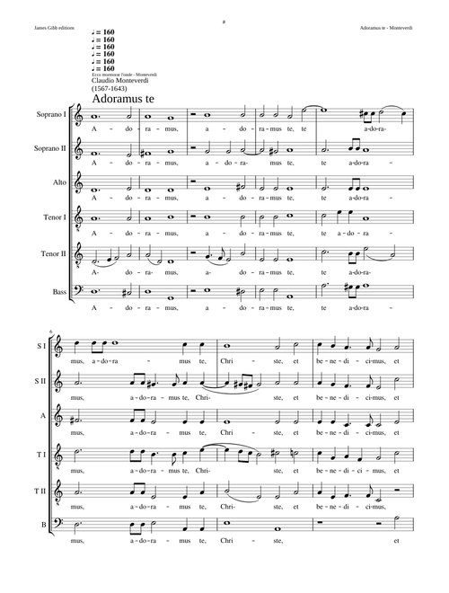 Adoramus te, Christe - Claudio Monteverdi
