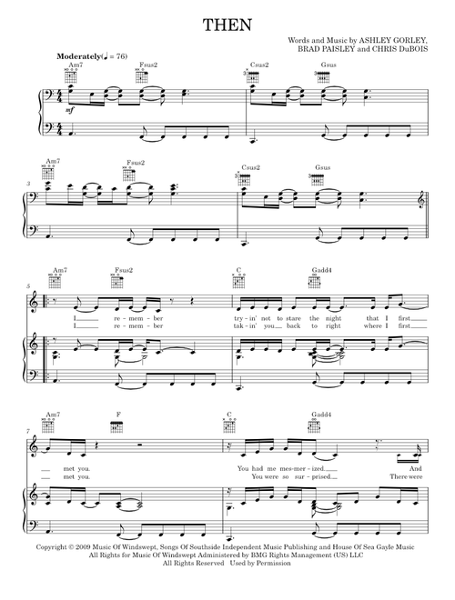 Then - Brad Paisley (Piano-Vocal-Guitar)