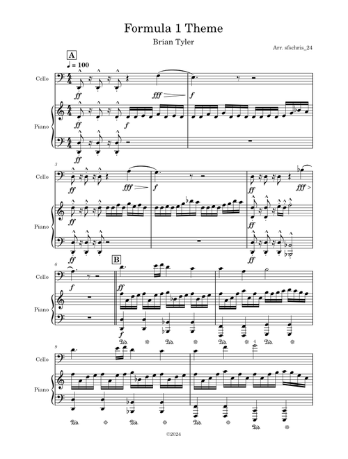 Formula 1 Theme – Brian Tyler (arrangement)
