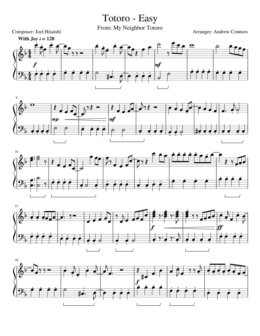 My Neighbor Totoro Joe Hisaishi My Neighbor Totoro (EASY) Joe