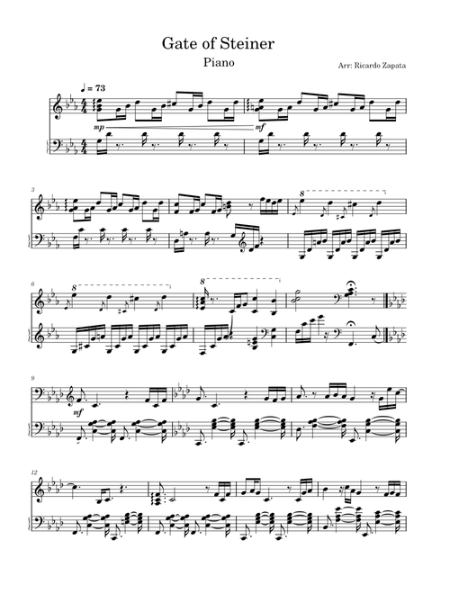 Gate of Steiner – Takeshi Abo | Piano Solo