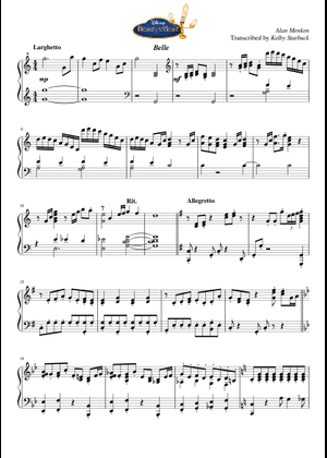 Beauty And The Beast - Alan Menken Sheet Music for Piano (Solo