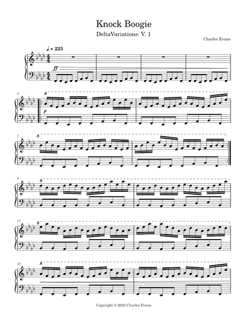 Knock You Down!! – Toby Fox Knock Boogie, Op. 17