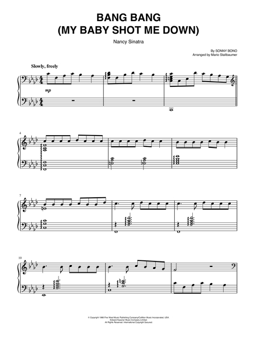 Bang Bang (My Baby Shot Me Down) (Arr. Mario Stallbaumer) - Nancy Sinatra (Piano Solo)