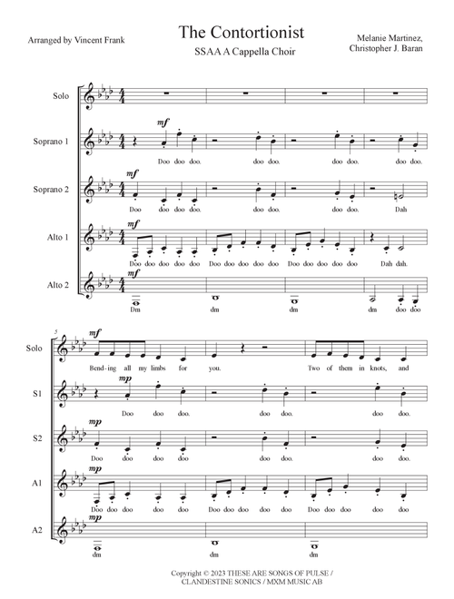 The Contortionist (Arr. Vincent Frank) - Melanie Martinez (Choral, SSAA)