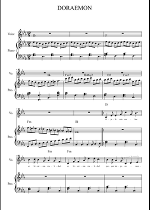 Doraemon Theme song Sheet Music for Piano (Solo) easy | MuseScore.com