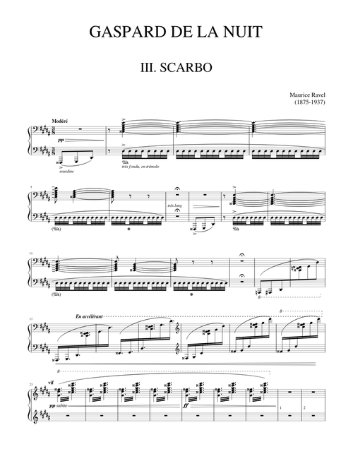 Scarbo - No.3 from Gaspard de la Nuit - Maurice Ravel
