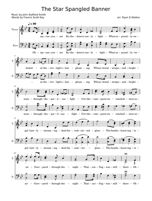 The Star-Spangled Banner - TTBB