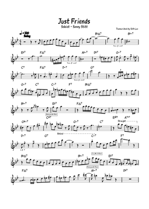 Just Friends (Leadsheet) Sheet Music with Chords for Piano (Solo
