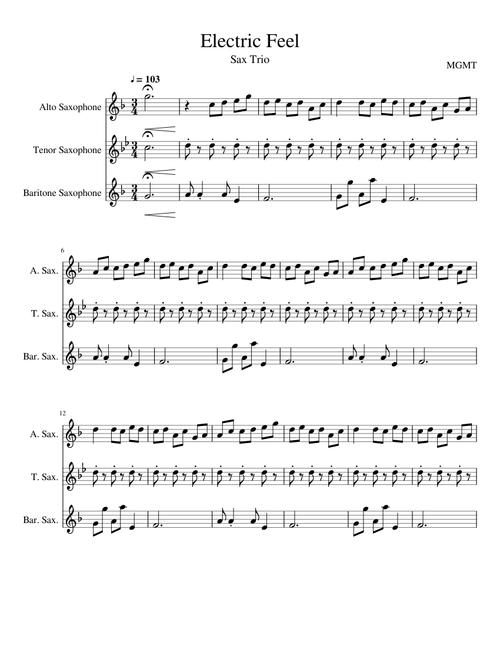 Electric Feel Sax Trio WIP