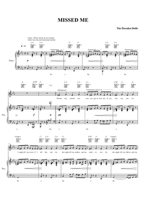 Play Official version of Sex changes Sheet Music by The Dresden Dolls for  Piano, Vocals, Guitar | MuseScore.com
