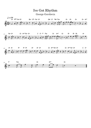 Play Official version of I got rhythm Sheet Music by George Gershwin ...
