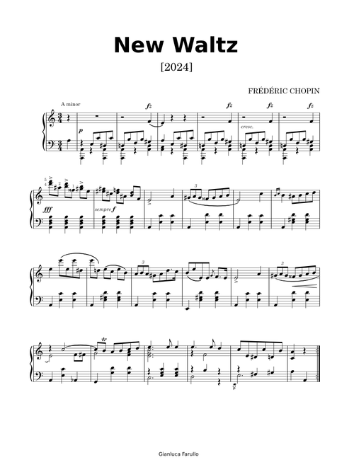 2024 New CHOPIN Waltz in A minor