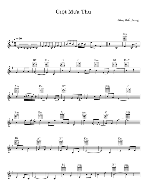 Giọt Mưa Thu - Đặng Thế Phong