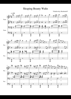 チャイコフスキー 眠れる森の美女 ピアノスコア Tchaikovsky - Waltz from 