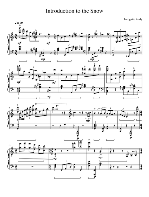 Introduction To The Snow – Joe Hawley piano