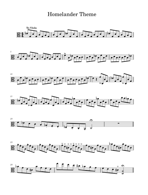 Homelander Theme Viola