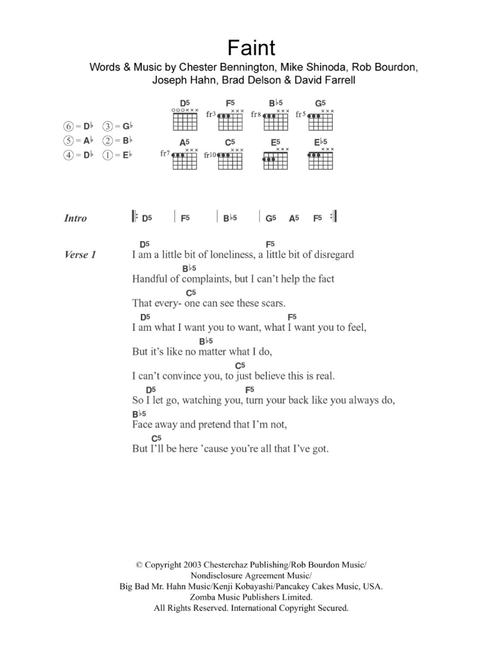 Faint - Linkin Park (Guitar Chords-Lyrics)