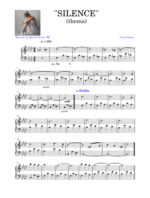 SILENCE - VERS. S2 EASY ARRANGEMENT FREE