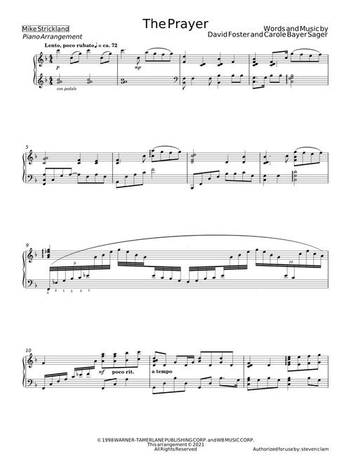 The Prayer - David Foster