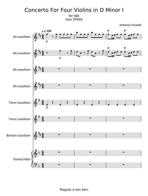 Concerto in B minor, RV 580 - Antonio Vivaldi