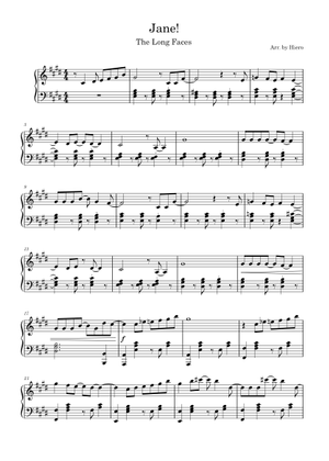 Jane! Sheet Music for Piano, Guitar, Bass guitar, Drum group & more ...