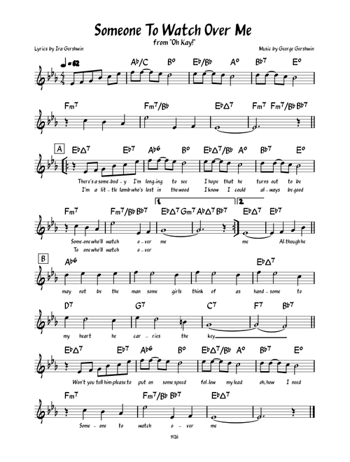 Someone To Watch Over Me - George Gershwin
