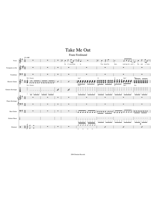 Take me out – franz ferdinand Take Me Outversion8