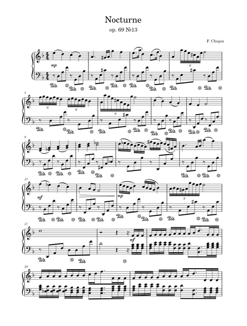 F. Chopin Nocturne op. 69 no. 13 – artemtalalaev1