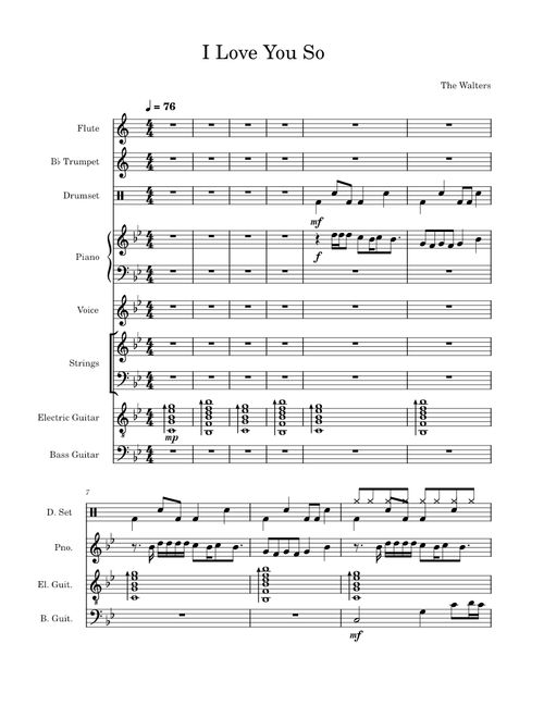 I Love You So – The Walters Arrangement