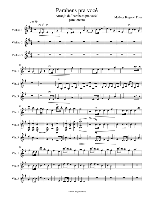 Parabéns pra você - trio string
