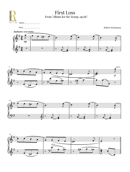 First Loss, Op. 68, No. 16 – Robert Schumann