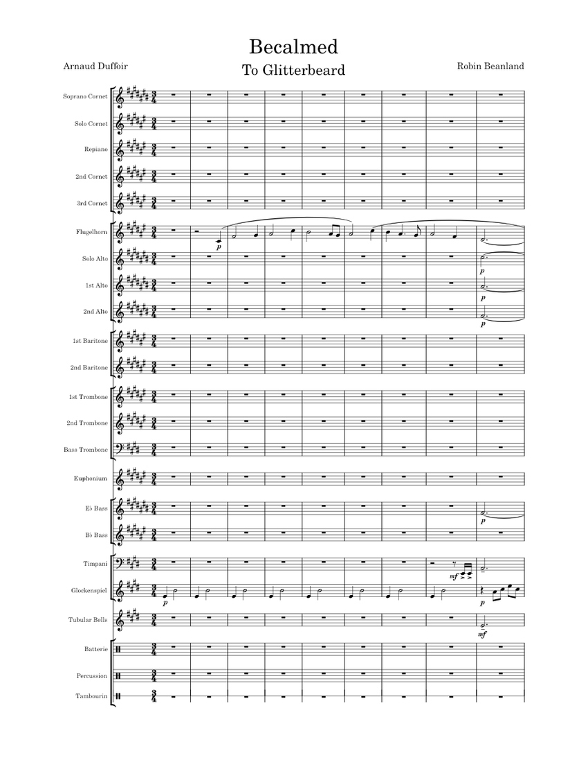 Sea of thieves - Becalmed Sheet music for Trombone, Cornet, Euphonium