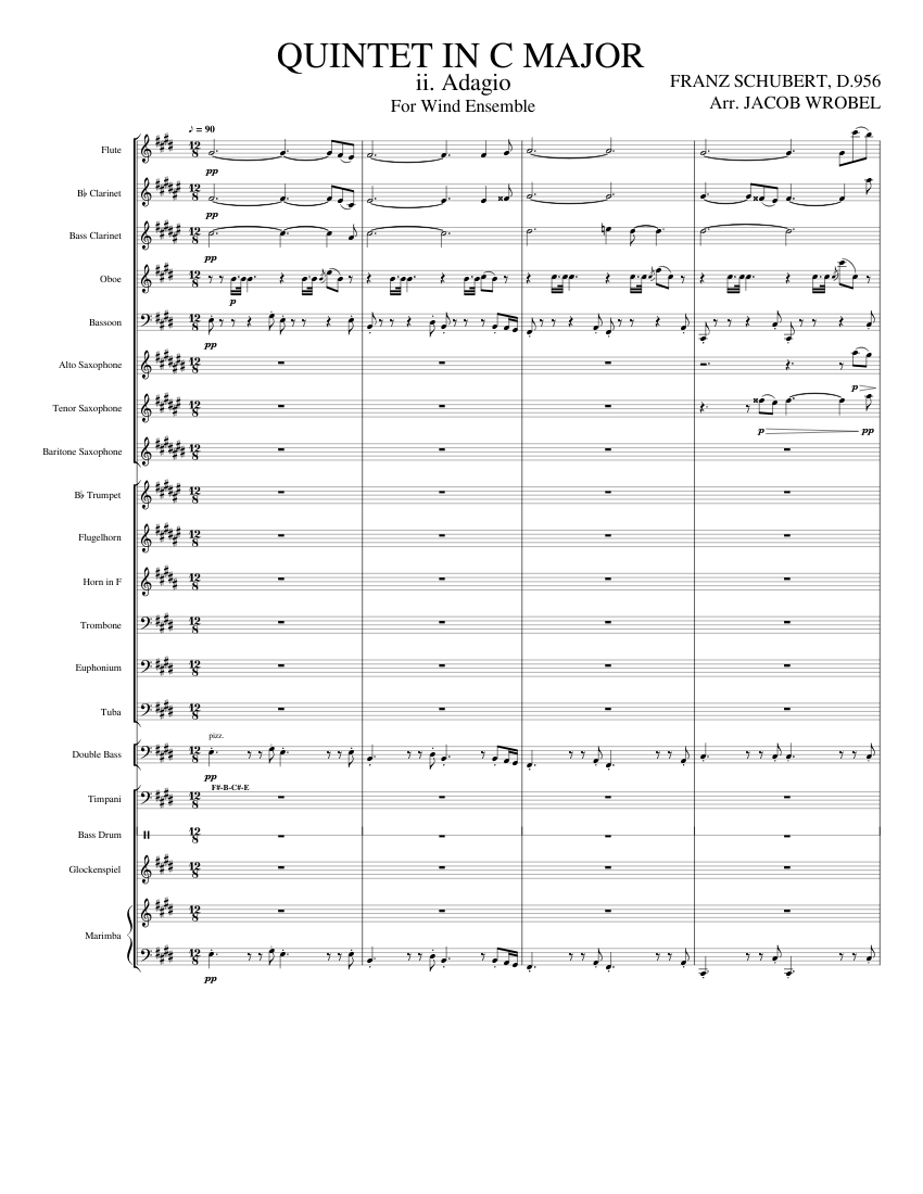 Schubert - Quintet in C Major, ii. Adagio - For Wind Schubert - Quintet in C Major, ii. Adagio - For Wind