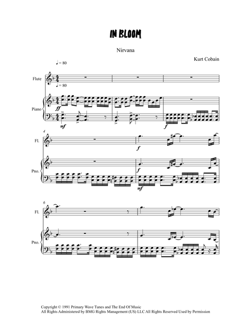 In Bloom (Arr. Grant Golding) - Nirvana (Flute and Piano)