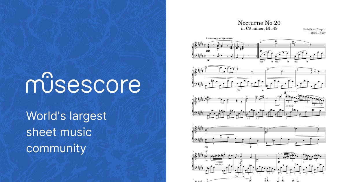 Nocturne in C-sharp minor, B.49 – Frédéric Chopin Sheet