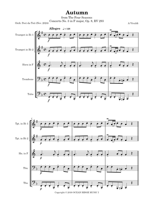 Autumn from the Four Seasons - A Vivaldi